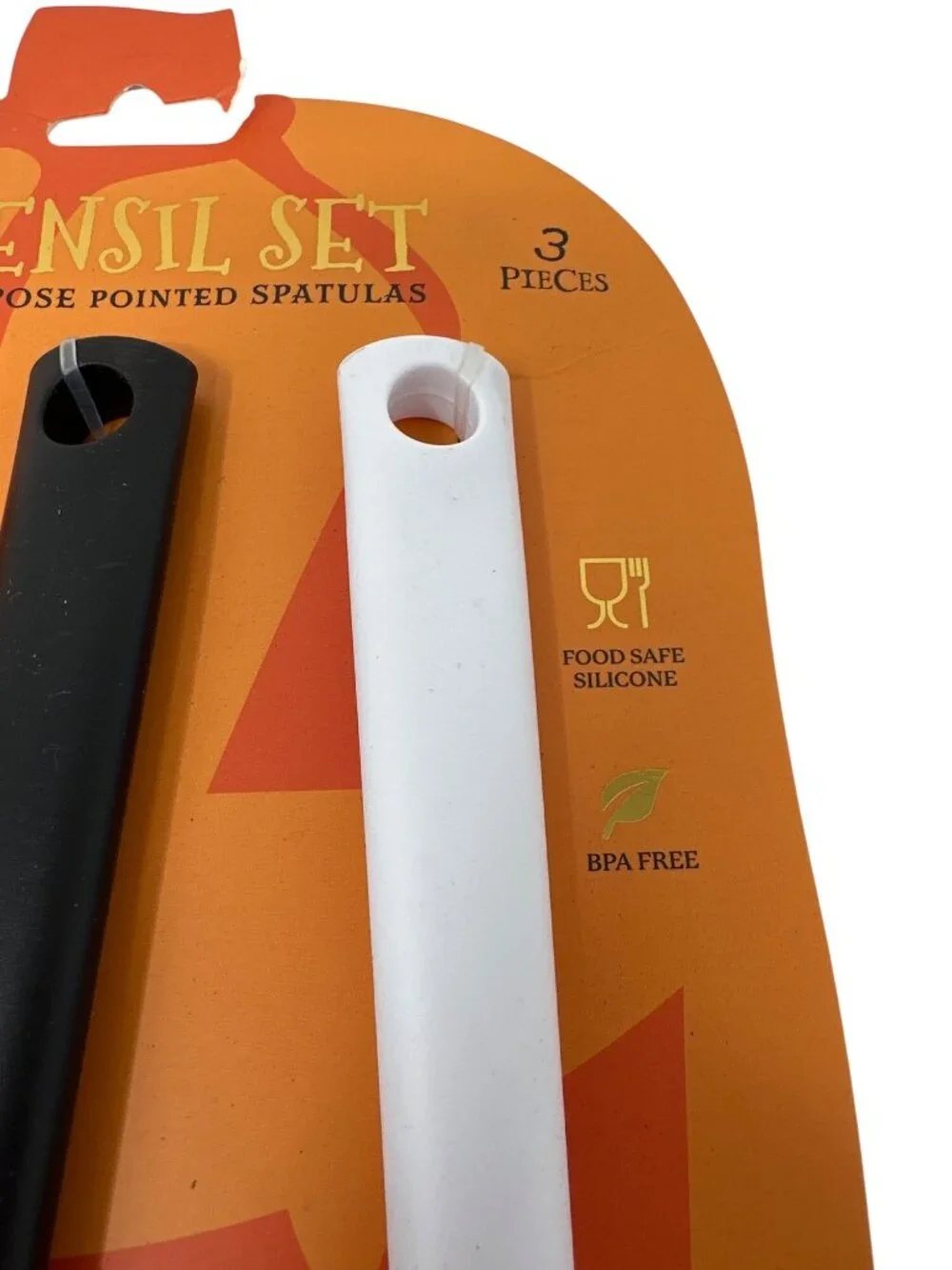Crre Kitchen 3 Piece Pointed Spatula with Figural in Mold Pumpkin Skull Ghost